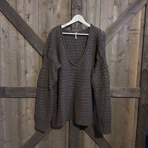 Free People Oversized Knit Sweater EUC